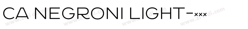CA Negroni Light字体转换